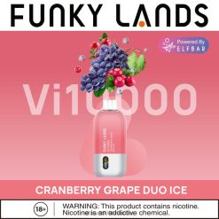 ELFBAR Funky Lands Vi10000 jednokratni vape brusnica grape duo ice 0PZ0X393 - Elf Bar Uređaj
