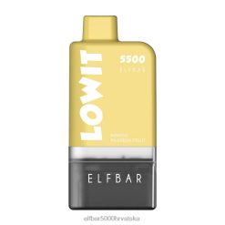 ELFBAR LOWIT 5500 komplet unaprijed napunjenih mahuna mango marakuje 0PZ0X367 - Elf Bar Uređaj Okusi
