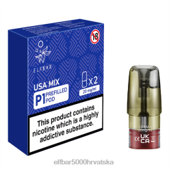 ELFBAR Mate 500 P1 prethodno napunjene mahune (2 pakiranja) američka mješavina 0PZ0X166 - Elf Bar Okusi Nastavci