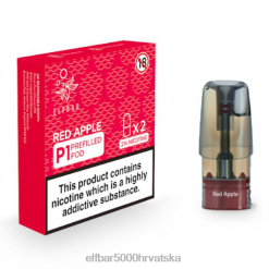 ELFBAR Mate 500 P1 prethodno napunjene mahune (2 pakiranja) crvena jabuka 0PZ0X161 - Elf Bar Hrvatska