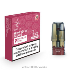 ELFBAR Mate 500 P1 prethodno napunjene mahune (2 pakiranja) medljika grožđa 0PZ0X163 - Elf Bar Uređaj